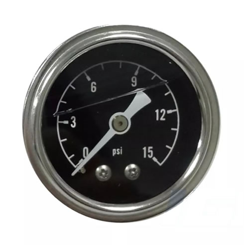 Black Face - Industrial Mechanical Liquid Filled Pressure Gauge Meter Tester